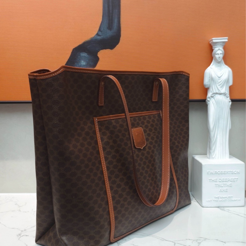 Celine賽琳 中古款大托特單肩包 棕色-1