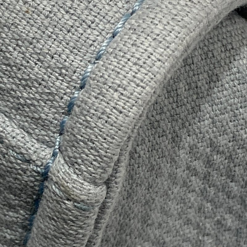 CHANEL 香奈兒 Deauville Tote 沙灘包 帆布 托特包 莫蘭迪色 銀釦-11