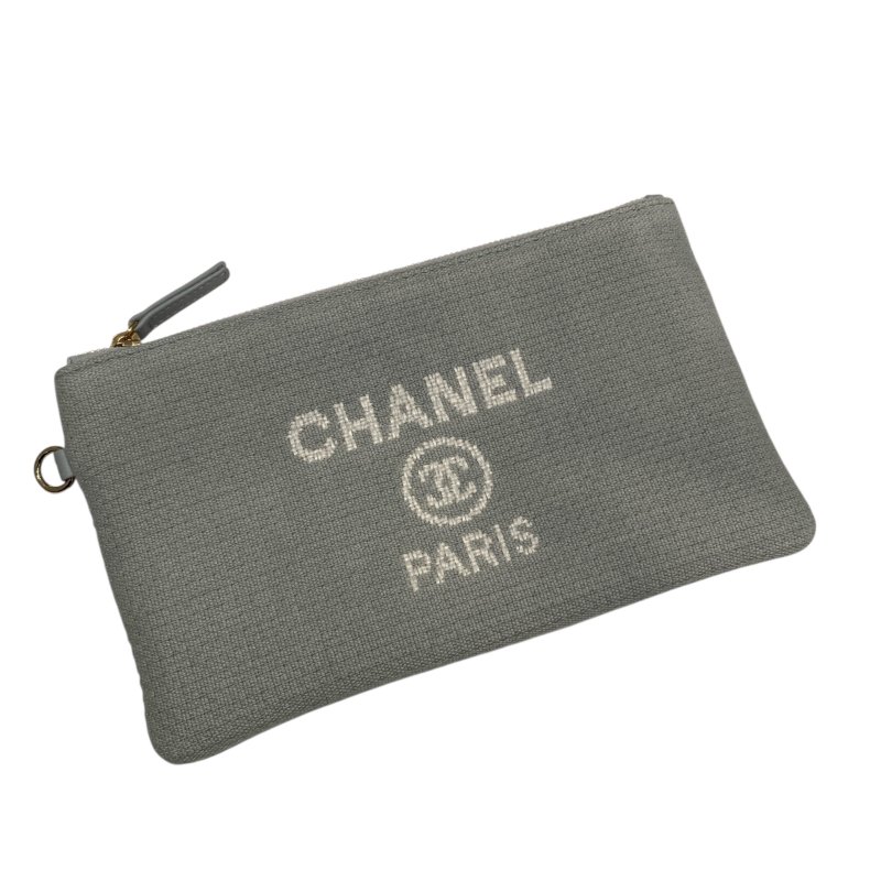 CHANEL 香奈兒 Deauville Tote 沙灘包 帆布 托特包 莫蘭迪色 銀釦-15