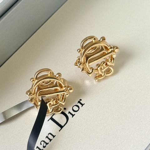 【復古中古美品✨全網最低價😍】CHRISTIAN DIOR 南瓜車耳夾✨
