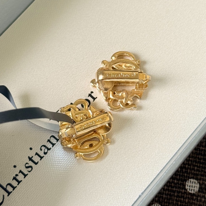 【復古中古美品✨全網最低價😍】CHRISTIAN DIOR 南瓜車耳夾✨-4