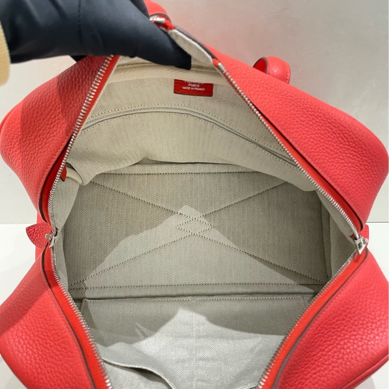 99新 Hermes愛馬仕西瓜紅 維多利35 Victoria35 手提單肩包 TC皮-7