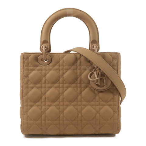 Dior 牛皮皮革Lady Dior Medium手挽肩背兩用袋