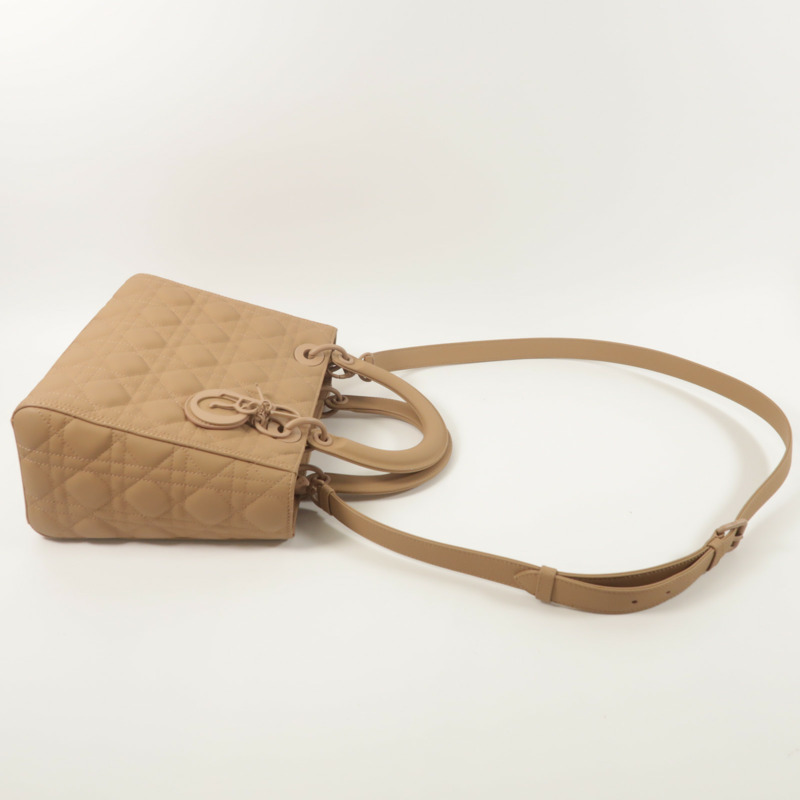 Dior 牛皮皮革Lady Dior Medium手挽肩背兩用袋-7