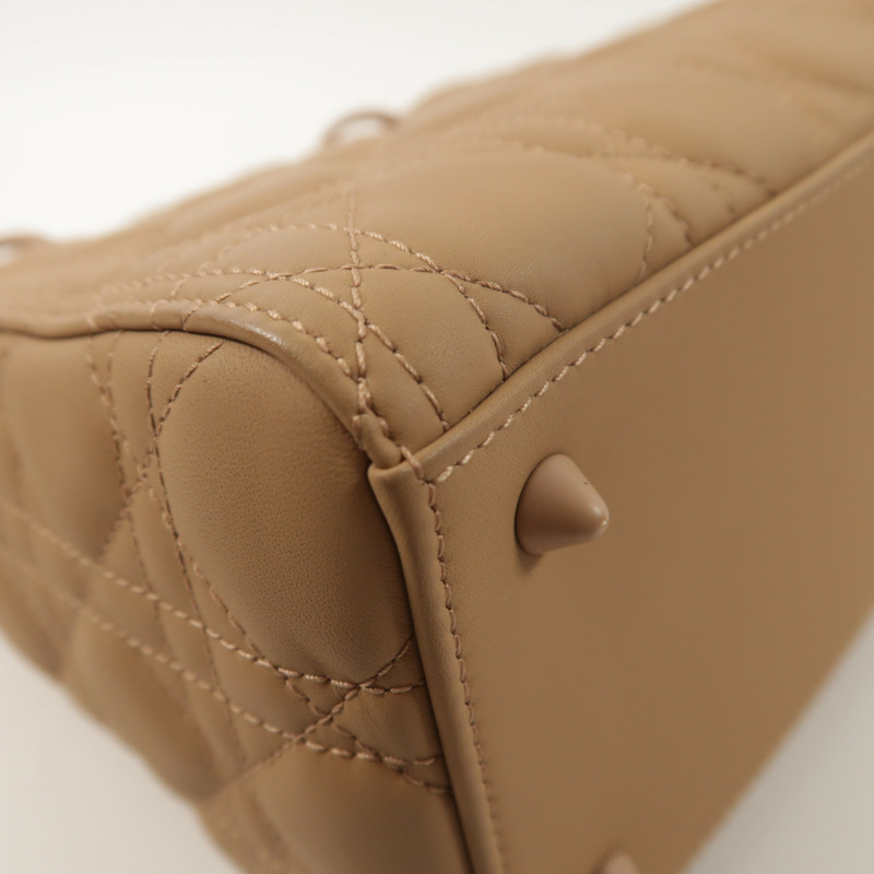 Dior 牛皮皮革Lady Dior Medium手挽肩背兩用袋-12