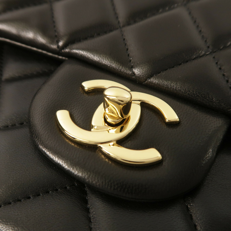 CHANEL 羊皮皮革Maxi Classic鏈帶肩背袋-11