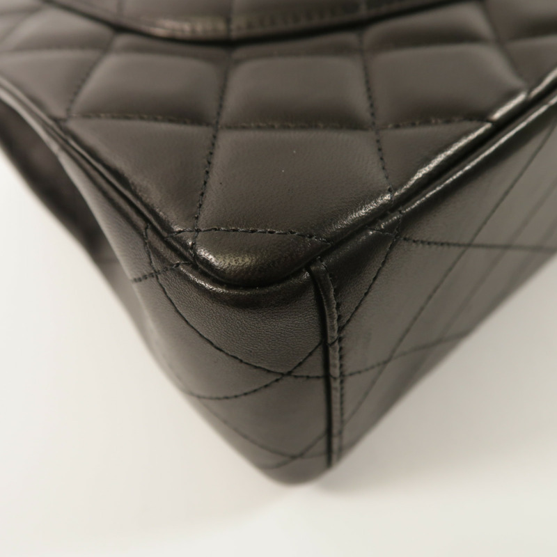 CHANEL 羊皮皮革Maxi Classic鏈帶肩背袋-15