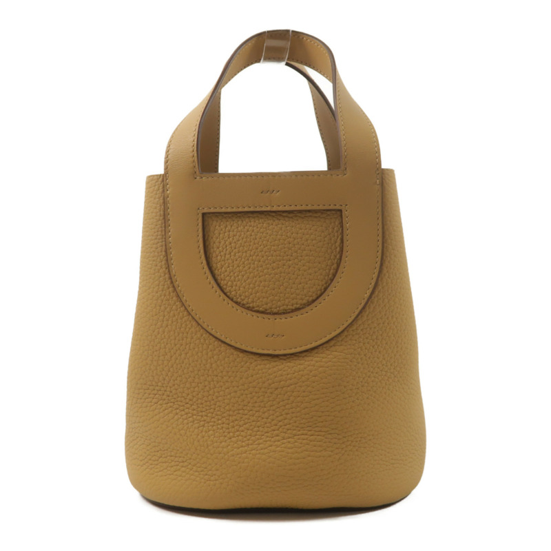 HERMES Clemence皮革In The Loop 18手挽袋Biscuit-1