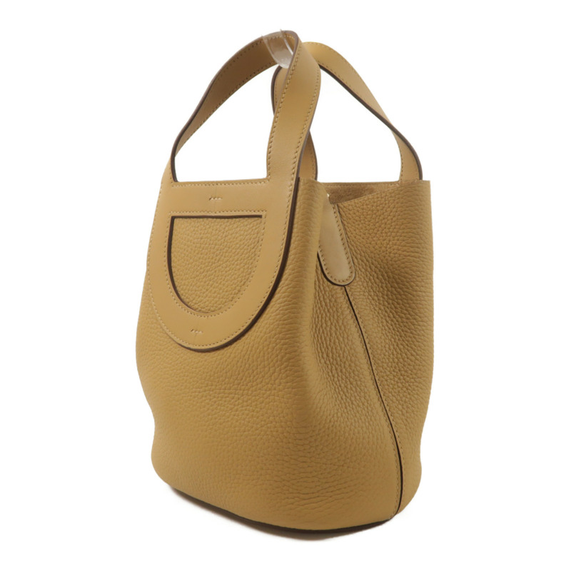 HERMES Clemence皮革In The Loop 18手挽袋Biscuit-2