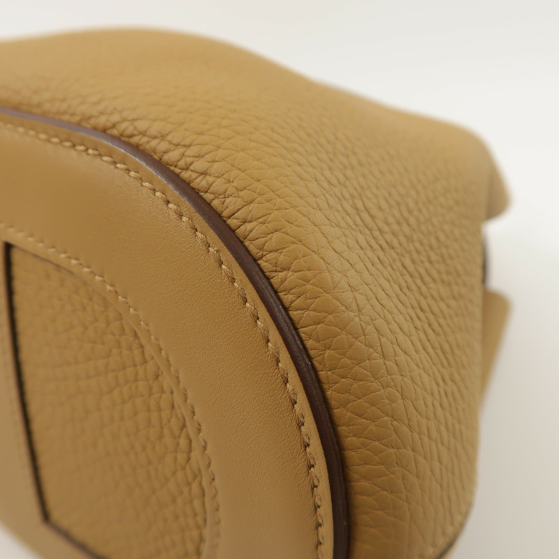 HERMES Clemence皮革In The Loop 18手挽袋Biscuit-9