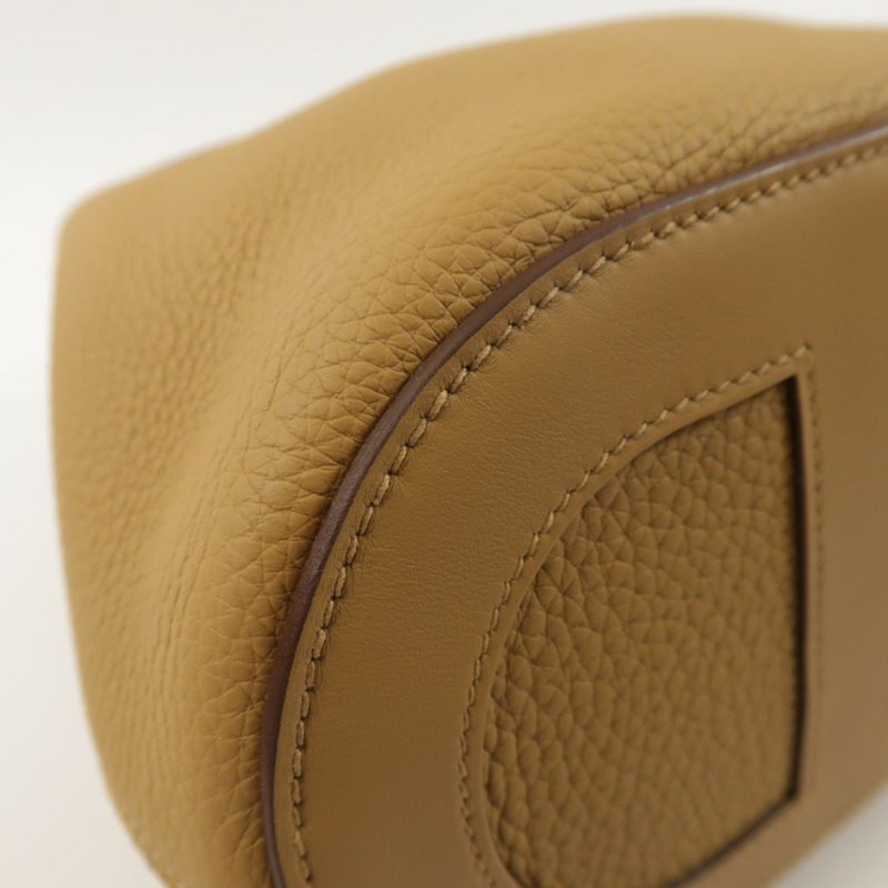 HERMES Clemence皮革In The Loop 18手挽袋Biscuit-10