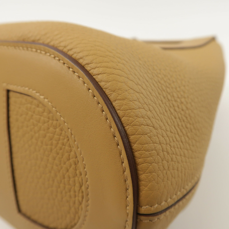 HERMES Clemence皮革In The Loop 18手挽袋Biscuit-11