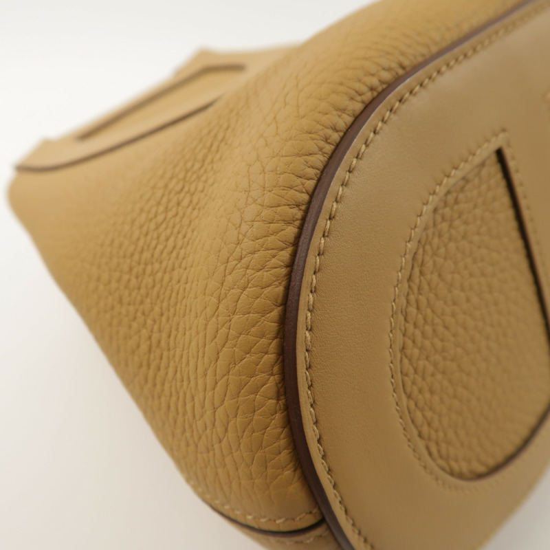 HERMES Clemence皮革In The Loop 18手挽袋Biscuit-12