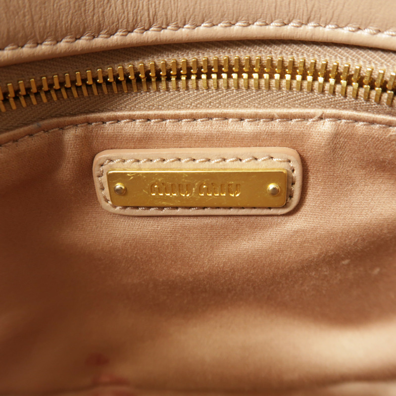 Miu Miu 羊皮皮革Chain Shoulder鏈帶肩背袋-5