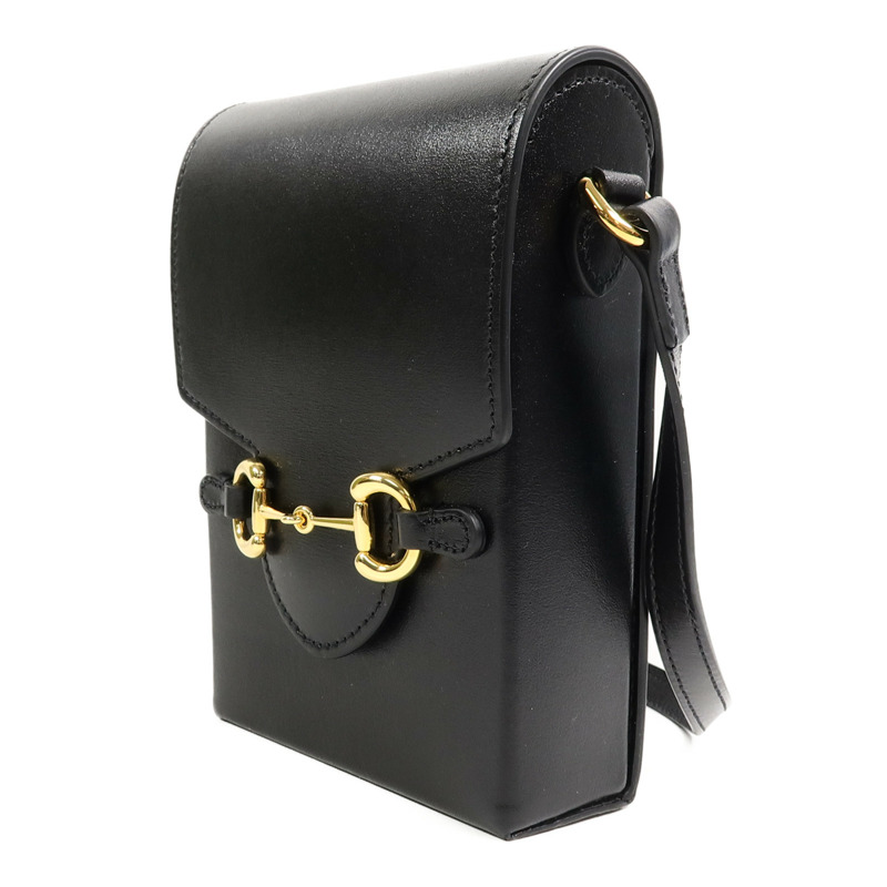 GUCCI 牛皮皮革1955 Horsebit肩背袋-2