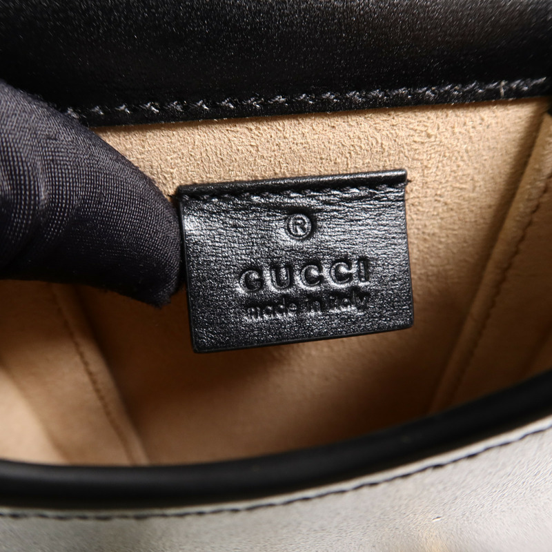 GUCCI 牛皮皮革1955 Horsebit肩背袋-5