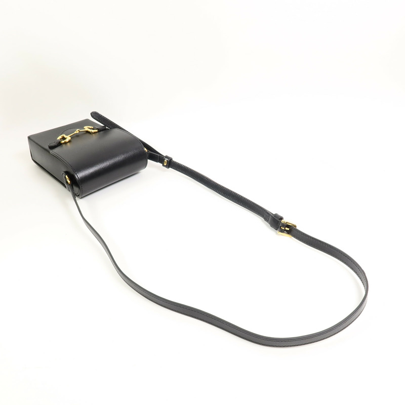 GUCCI 牛皮皮革1955 Horsebit肩背袋-7