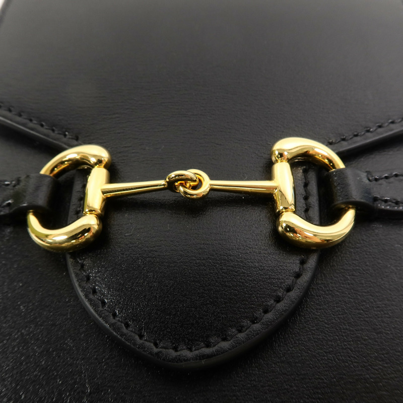 GUCCI 牛皮皮革1955 Horsebit肩背袋-8