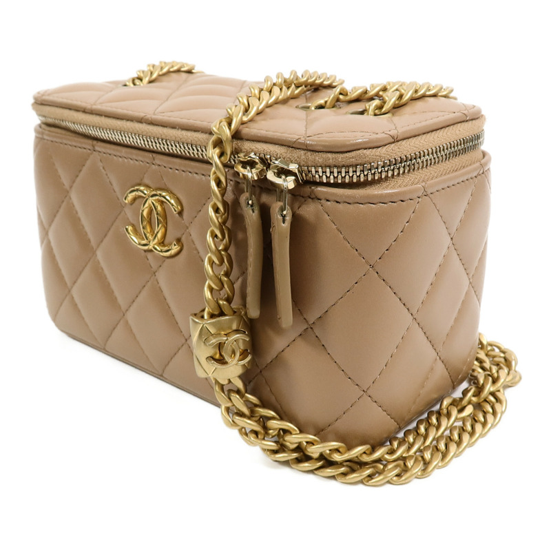 CHANEL 羊皮皮革Vanity Case鏈帶肩背袋-2
