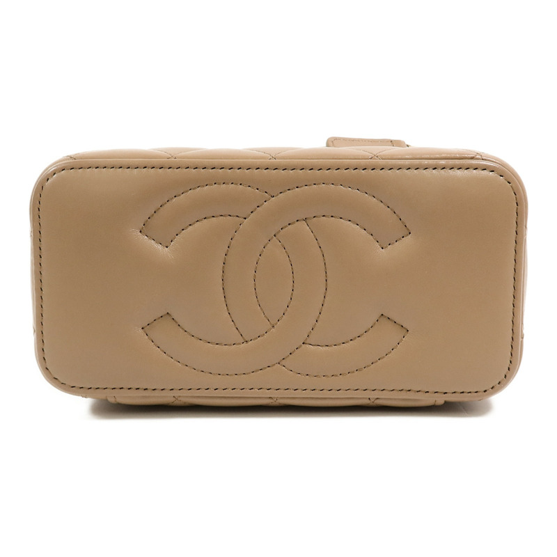 CHANEL 羊皮皮革Vanity Case鏈帶肩背袋-3