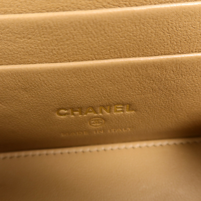 CHANEL 羊皮皮革Vanity Case鏈帶肩背袋-5