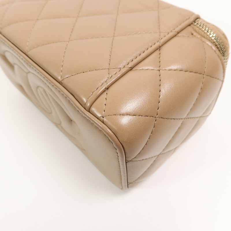 CHANEL 羊皮皮革Vanity Case鏈帶肩背袋-13