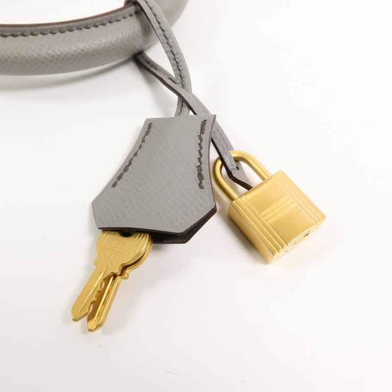 HERMES Epsom皮革Kelly 28 SPO手挽肩背兩用袋Etoupe/Gris Mouette-9