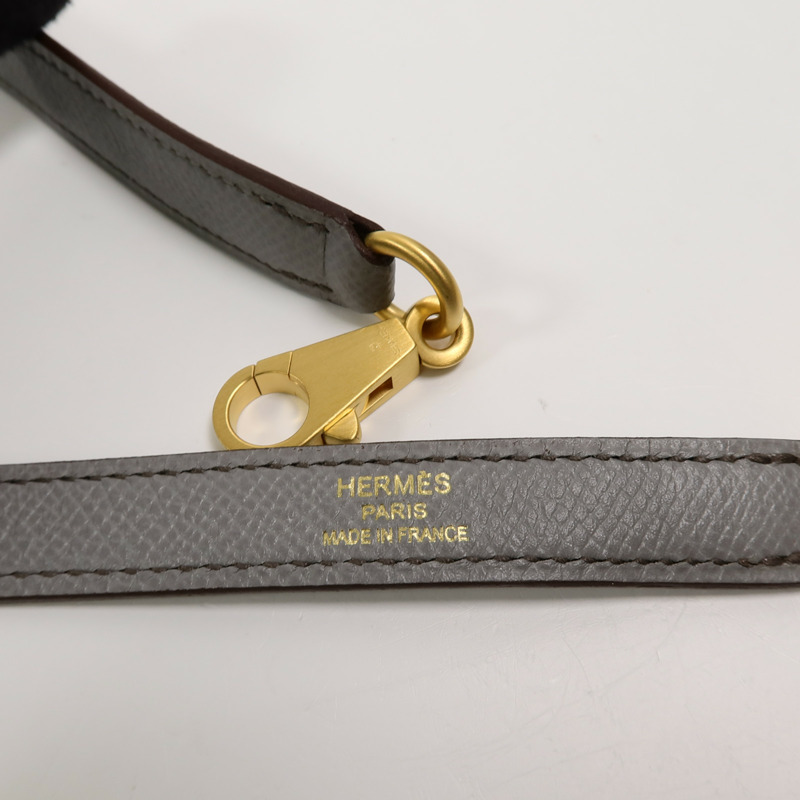 HERMES Epsom皮革Kelly 28 SPO手挽肩背兩用袋Etoupe/Gris Mouette-15
