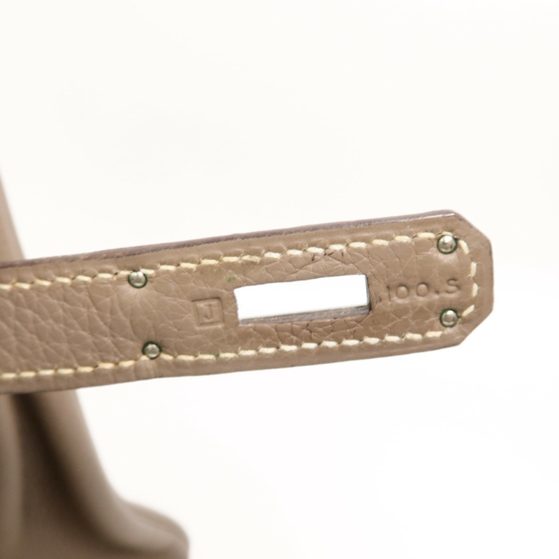 HERMES Clemence皮革Kelly 32手挽肩背兩用袋Etoupe-6