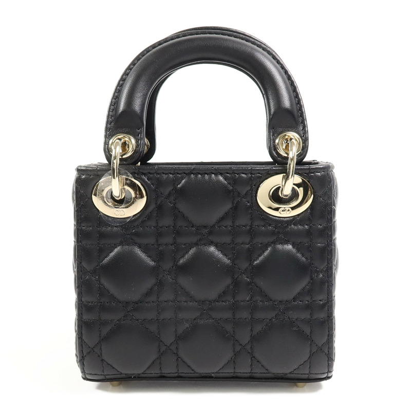 Dior 羊皮皮革Lady Dior Micro手挽肩背兩用袋-1