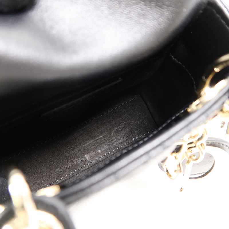 Dior 羊皮皮革Lady Dior Micro手挽肩背兩用袋-4