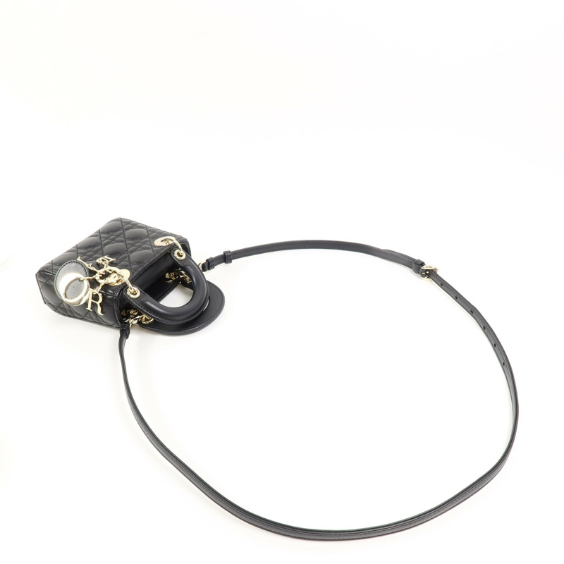 Dior 羊皮皮革Lady Dior Micro手挽肩背兩用袋-7