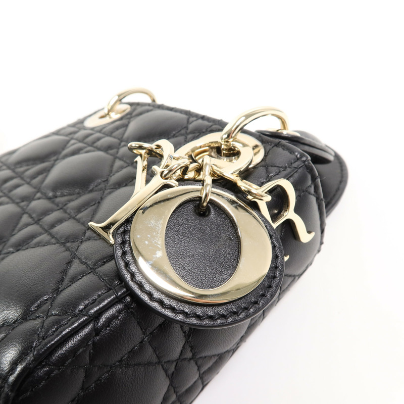 Dior 羊皮皮革Lady Dior Micro手挽肩背兩用袋-14