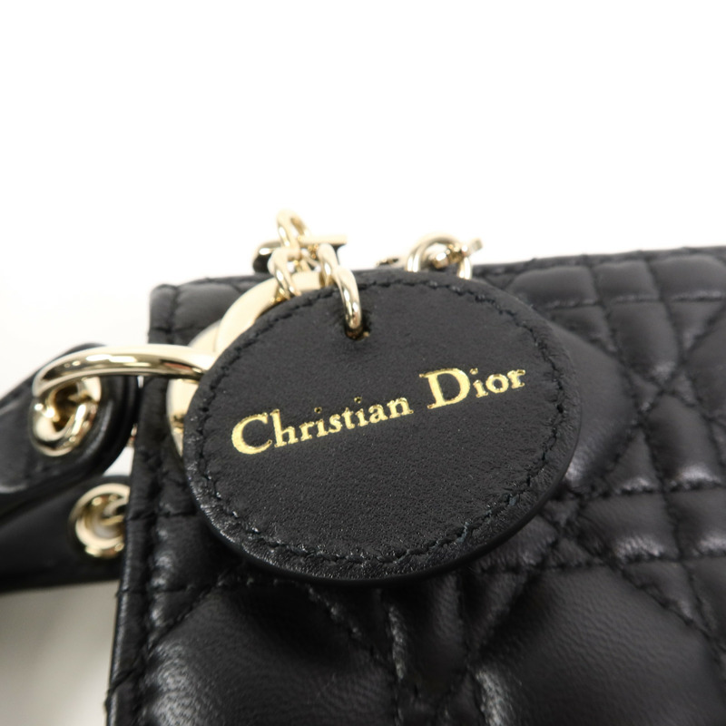 Dior 羊皮皮革Lady Dior Micro手挽肩背兩用袋-15