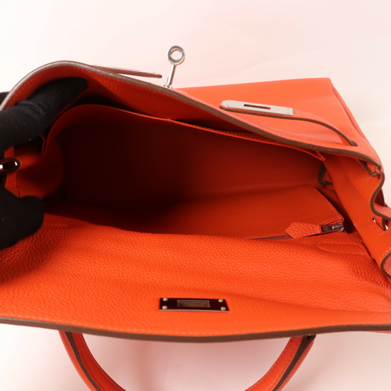 HERMES Togo皮革Kelly 32手挽肩背兩用袋Capucine-4