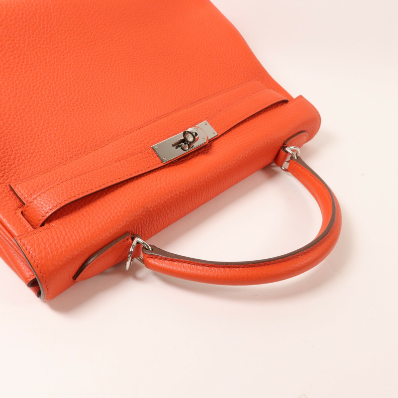 HERMES Togo皮革Kelly 32手挽肩背兩用袋Capucine-9