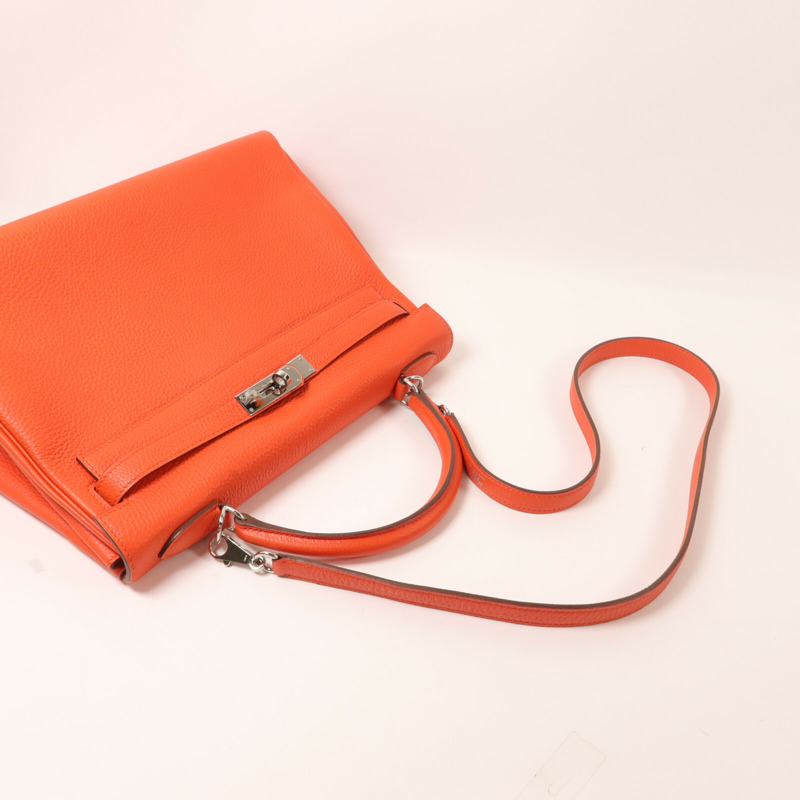 HERMES Togo皮革Kelly 32手挽肩背兩用袋Capucine-10