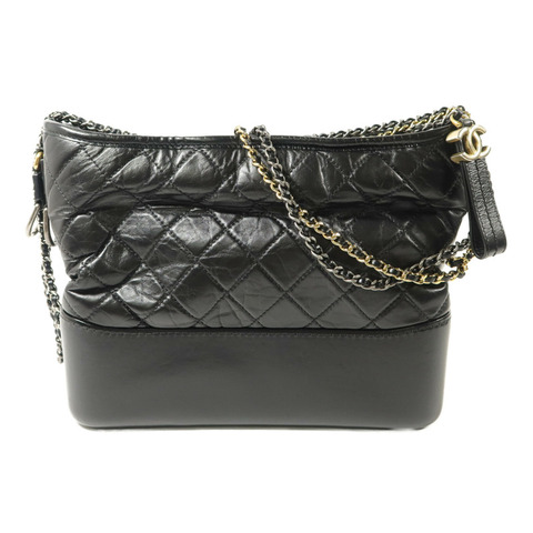 CHANEL 牛皮皮革Gabrielle Medium鏈帶手挽肩背兩用袋