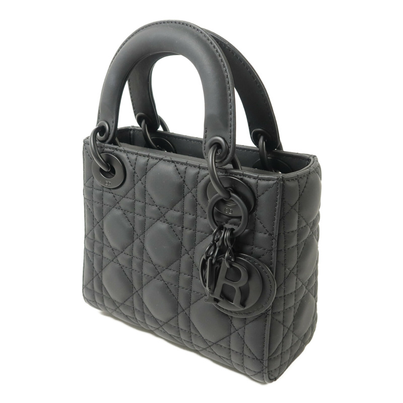 Dior 牛皮皮革Mini Lady Dior鏈帶手挽肩背兩用袋-1