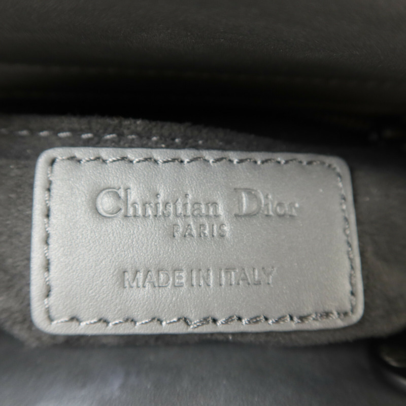 Dior 牛皮皮革Mini Lady Dior鏈帶手挽肩背兩用袋-5