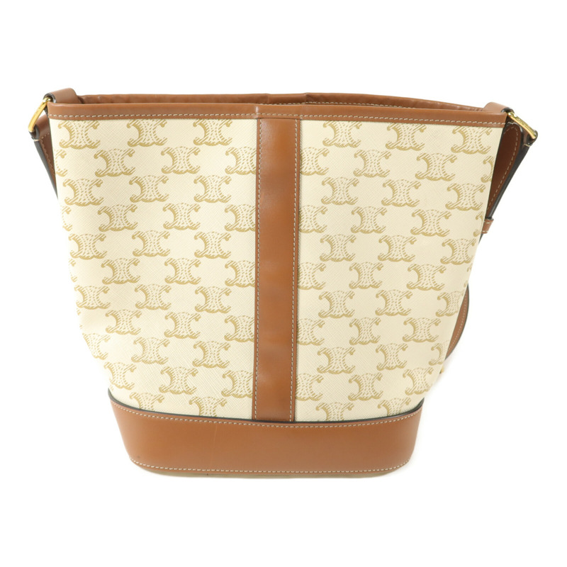 CELINE 塗層帆布Triomphe Bucket Bag Small肩背袋-2