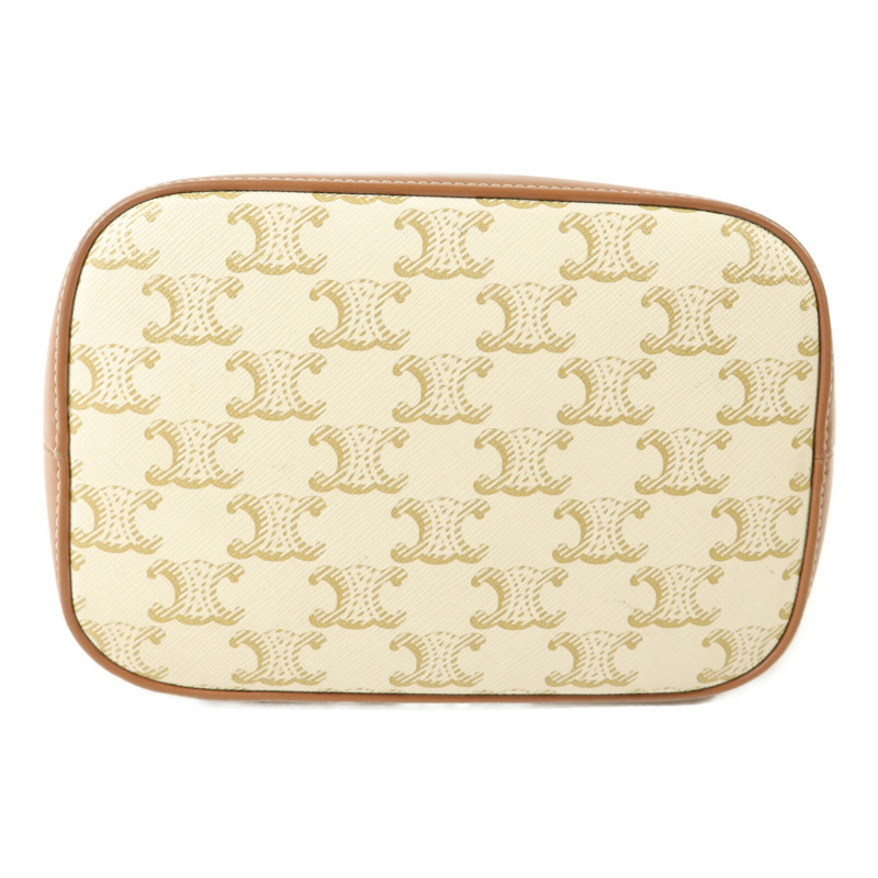 CELINE 塗層帆布Triomphe Bucket Bag Small肩背袋-3