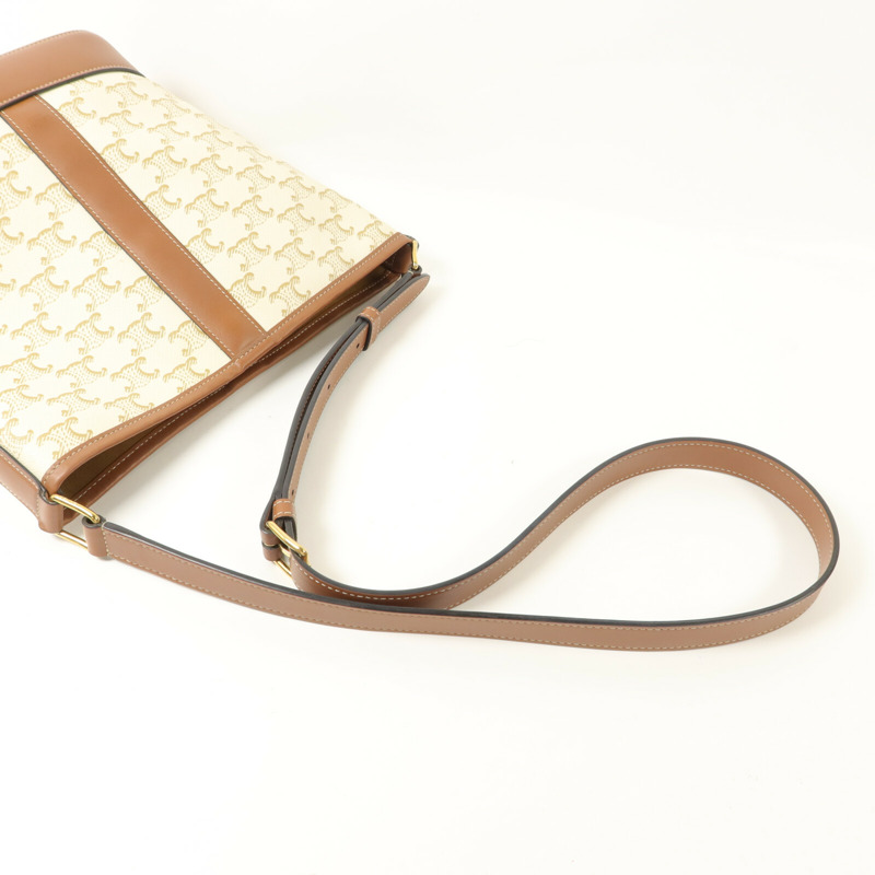 CELINE 塗層帆布Triomphe Bucket Bag Small肩背袋-7