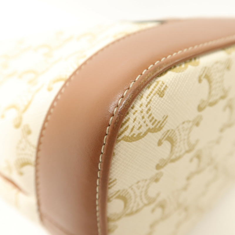 CELINE 塗層帆布Triomphe Bucket Bag Small肩背袋-8