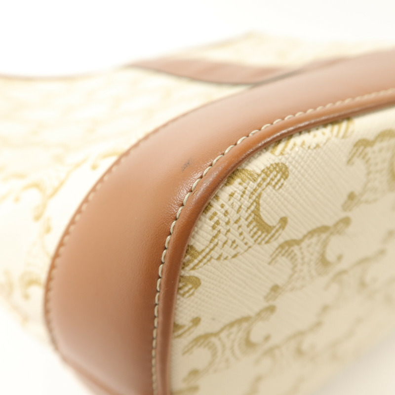 CELINE 塗層帆布Triomphe Bucket Bag Small肩背袋-10