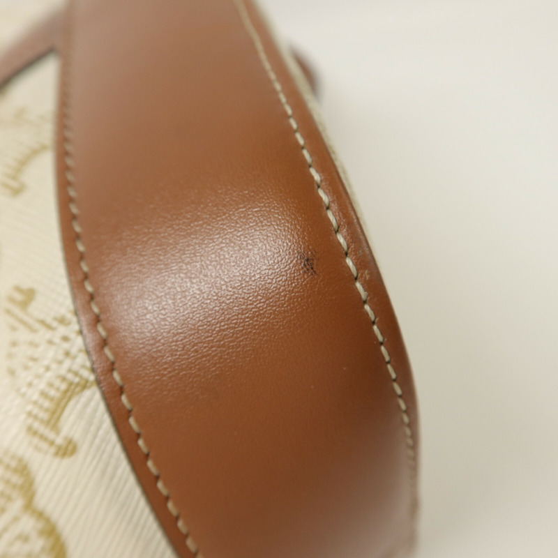 CELINE 塗層帆布Triomphe Bucket Bag Small肩背袋-14