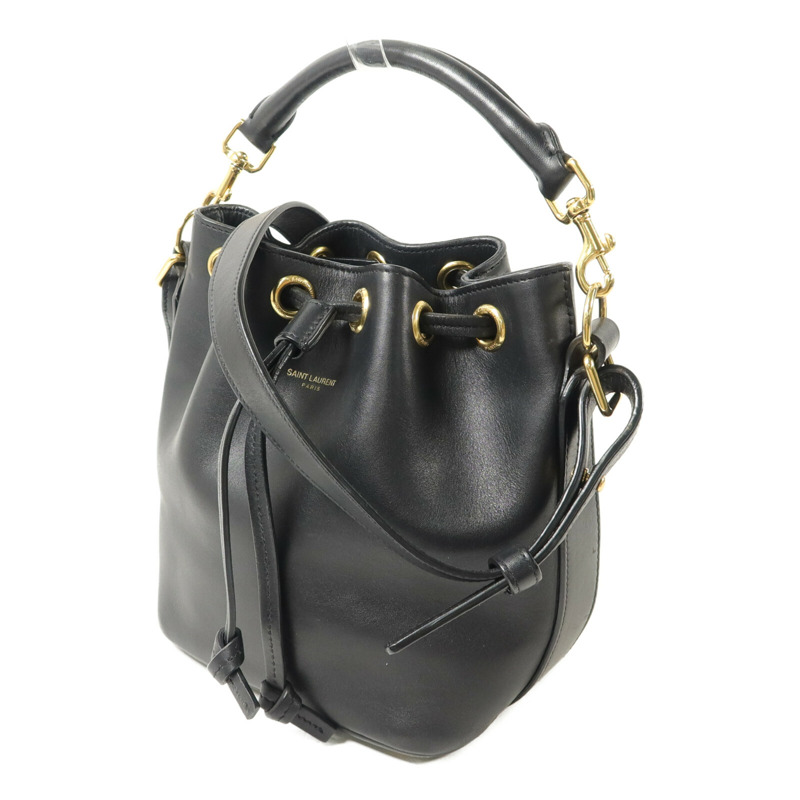 SAINT LAURENT 牛皮皮革Small Bucket手挽肩背兩用袋-1