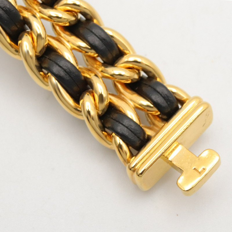 香奈兒 (Chanel) CHANEL Première L 女士腕錶，鍍金 (GP)，皮革錶帶，黑色，H0001-11