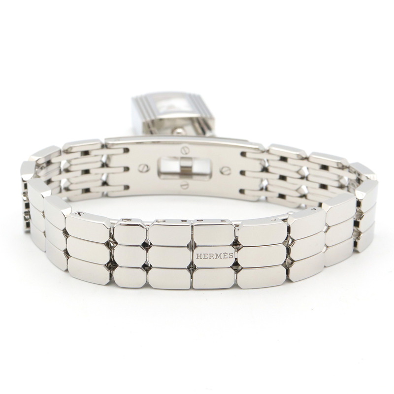 愛馬仕凱莉腕錶，不鏽鋼材質，女士款，白色，KE4.110-2