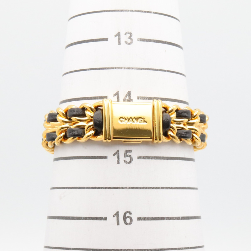 香奈兒 (Chanel) CHANEL Première M 系列腕錶，鍍金皮革錶帶，女士款，黑色，H0001-7
